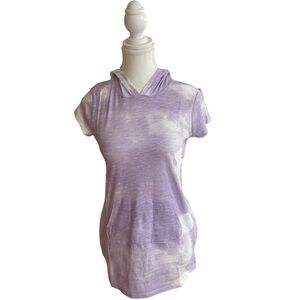 Zella Big Girls’ Cover-up Dress Purple Tie Dye
